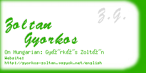 zoltan gyorkos business card